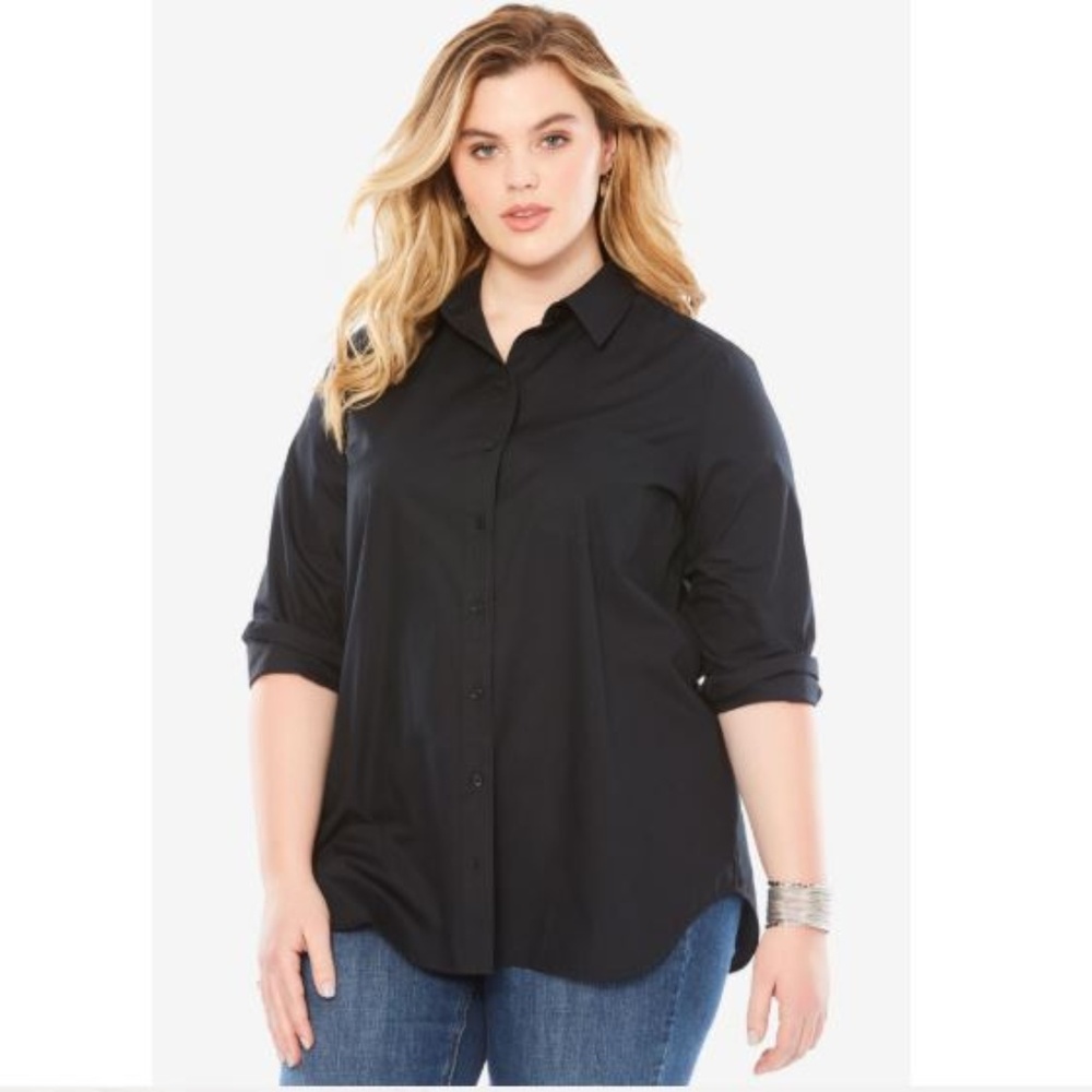 NW0T XL long sleeve cotton classic boyfriend shirt